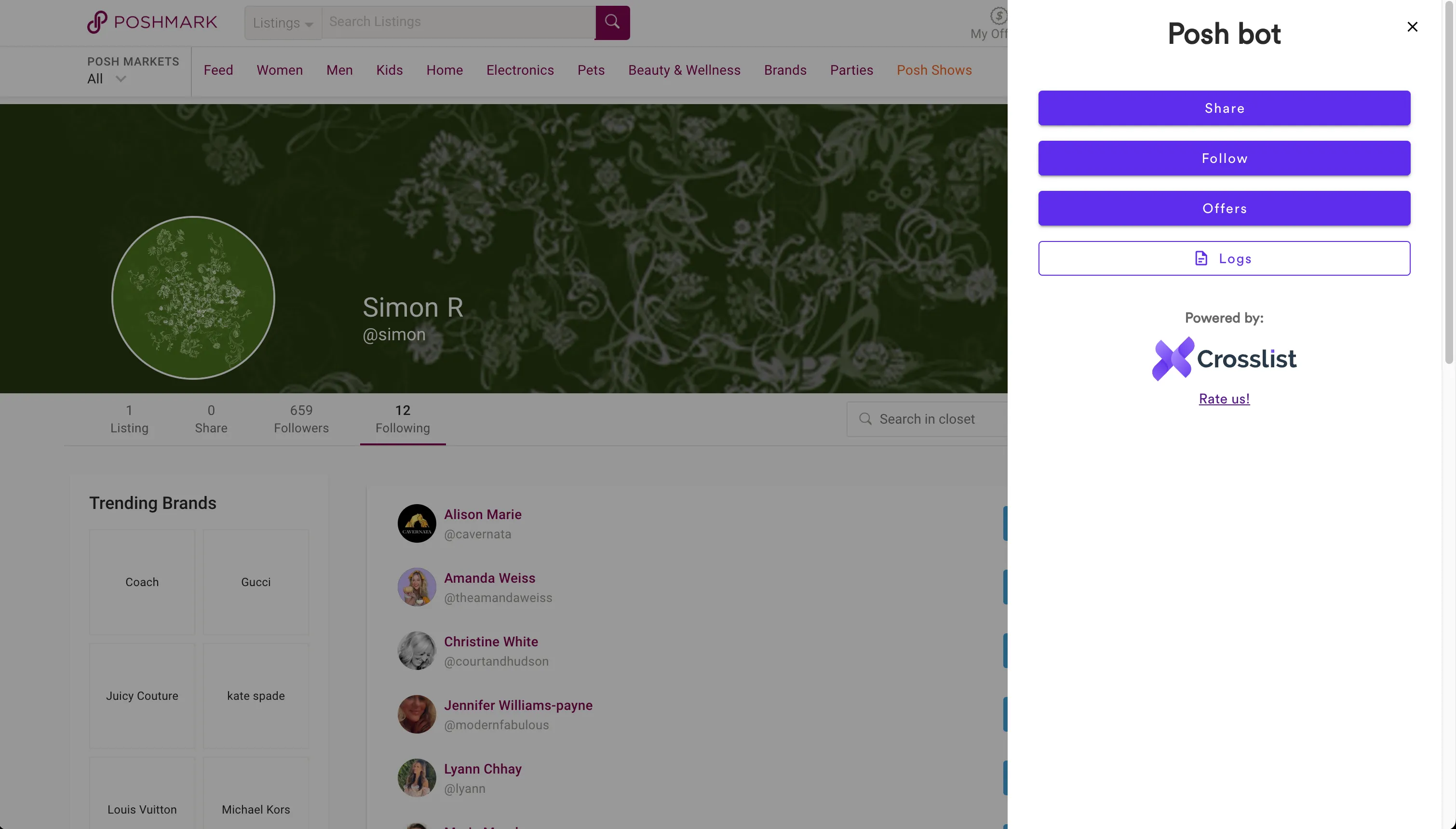 Crosslist, screenshot 3 of 11
