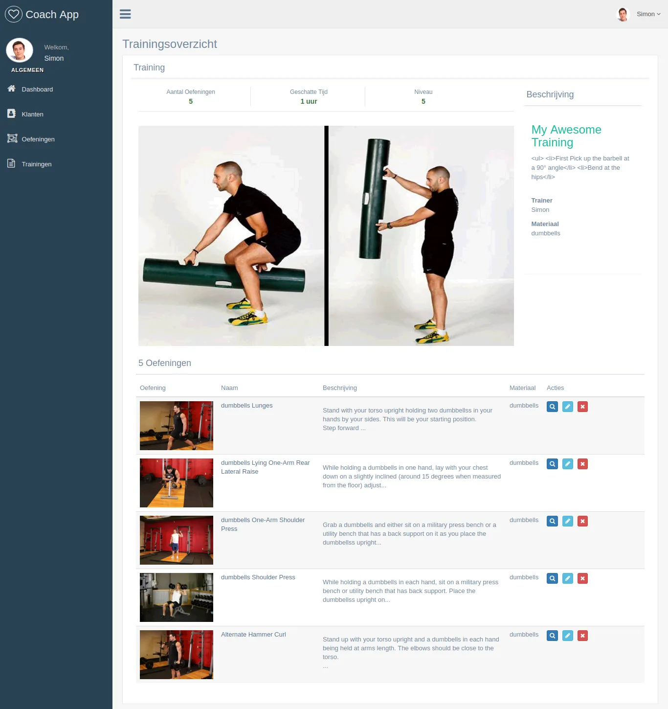 CoachApp, screenshot 3 of 4