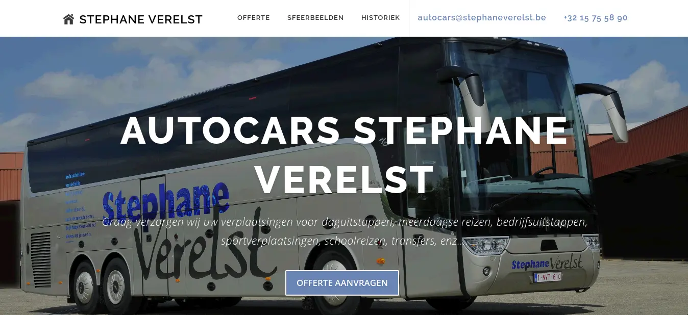 Autocars Stephane Verelst - Webdesign Antwerpen
